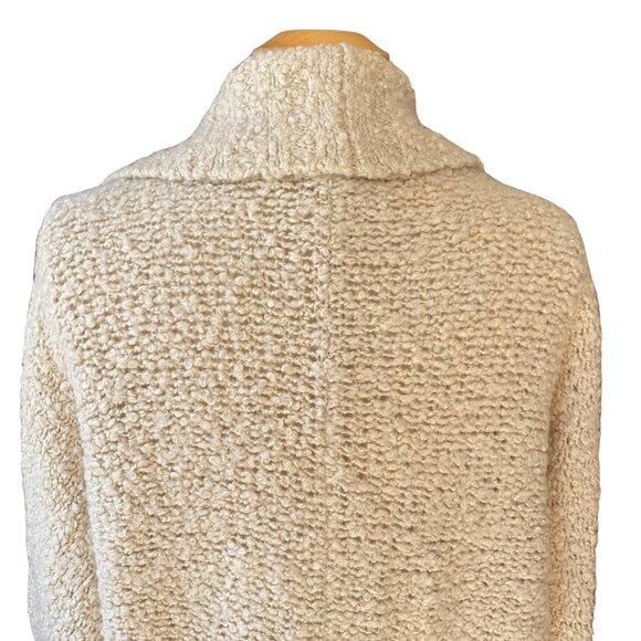 Guess Wool Chunky Cardigan Sz M Capsule Fisherman Coastal Boho Y2K Cottage Cozy - Picture 11 of 15